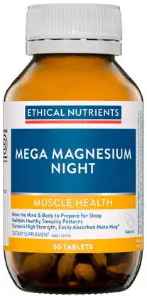 Amcal Pharmacies Ethical Nutrients Mega Magnesium Night 50 Tablets offer
