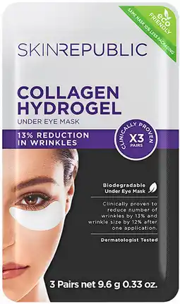 Priceline Skin Republic Collagen Biodegradable Under Eye Patches 3 Pairs offer