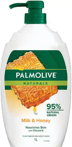 Amcal Pharmacies Palmolive Naturals Milk & Honey Plant Based Milk Body Wash offer