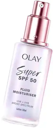 Amcal Pharmacies Olay Super SPF 50 Fluid Moisturiser offer