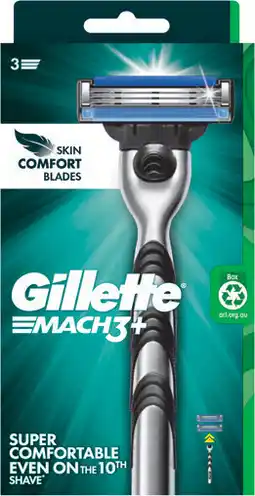 Amcal Pharmacies Gillette Mach 3+ Razor 2 Up offer
