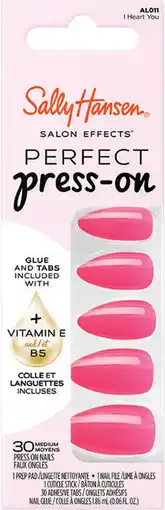Priceline Sally Hansen Salon Effects Perfect Press-On Nails Pink 30 Mredium offer