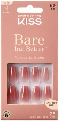 Priceline Kiss Bare But Better Nails Nude Medium 1 Kit offer