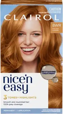 Priceline Clairol Nice 'N Easy 8WR Natural Gold Auburn Permanent Hair Colour offer
