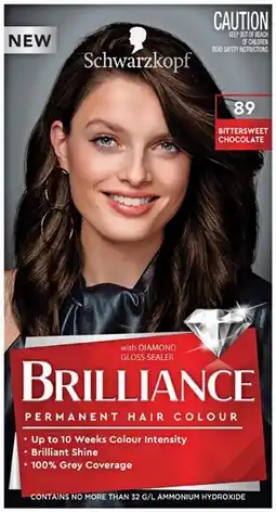 Priceline Schwarzkopf Brilliance 89 Bitter Sweet Chocolate 1 Kit offer