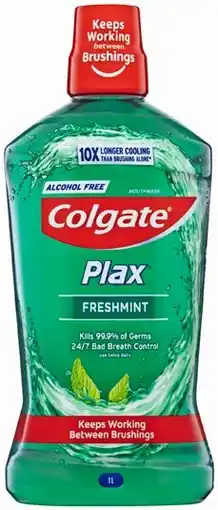 Priceline Colgate Plax Freshmint Alcohol Free Mouthwash offer