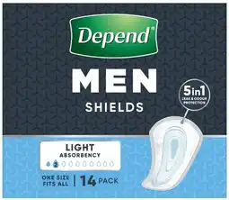 Priceline Depend Shields for Men Light offer