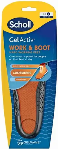 Priceline Scholl GelActiv Insole Work & Boot Large 1 Pair offer