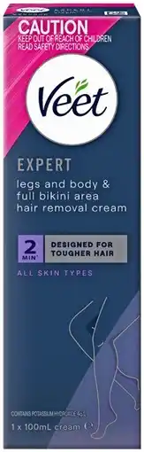 Priceline Veet Expert Legs and Body & Full Bikini Hair Removal Cream offer