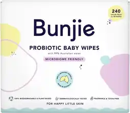 Priceline Bunjie Probiotic Baby Wipes 240 Wipes offer