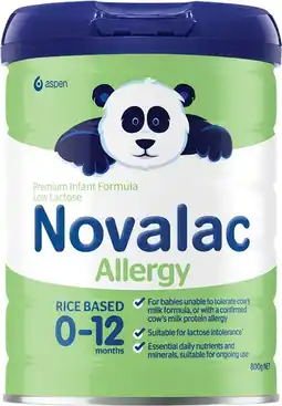 Priceline Novalac Premium Infant Formula 0-12 Months Allergy offer