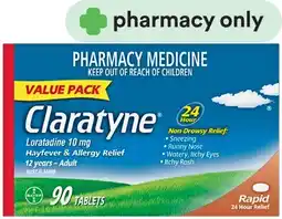 Priceline Claratyne Allergy & Hayfever Relief 90 Tablets offer