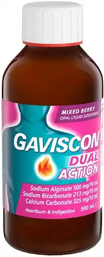 Priceline Gaviscon Dual Action Mixed Berry Oral Liquid Suspension offer
