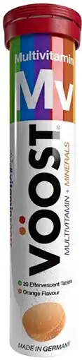 Priceline Vöost Multivitamin Mv Orange Flavour 20 Effervescent Tablets offer