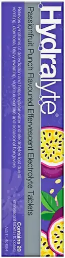 Priceline Hydralyte Passionfruit Kiwi Flavoured Effervescent Electrolyte 20 Effervescent Tablets offer