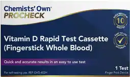 Priceline Chemists' Own Procheck Vitamin D Rapid Test Cassette (Fingerstick Whole Blood) offer