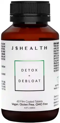 Priceline JSHealth Detox + Debloat 60 Tablets offer