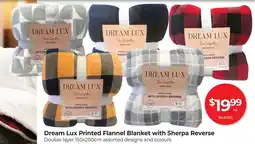 Red Dot Dream Lux Printed Flannel Blanket with Sherpa Reverse Double layer offer