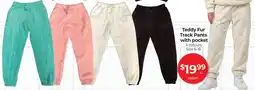 Red Dot Teddy Fur Track Pants with pocket offer