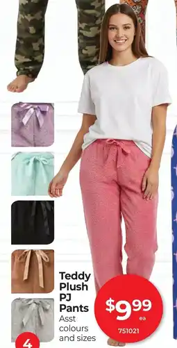 Red Dot Teddy Plush PJ Pants offer