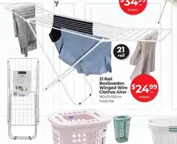 Red Dot 21 Rail BoxSweden Winged Wire Clothes Airer offer