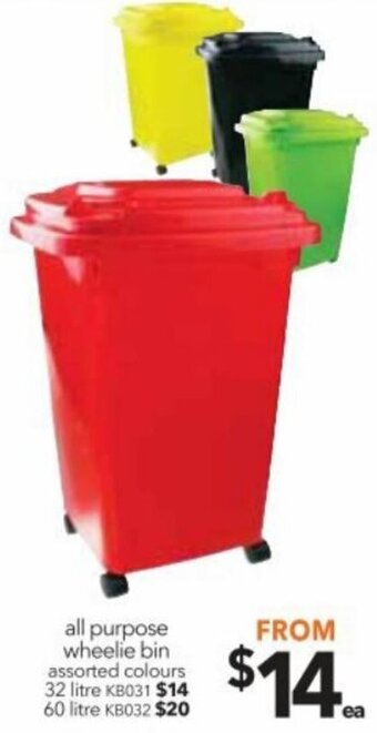 Cheap as Chips All Purpose Wheelie Bin offer