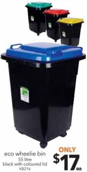 Cheap as Chips Eco Wheelie Bin 55 Litre offer