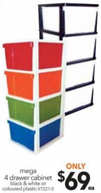 Cheap as Chips Mega 4 Drawer Cabinet offer