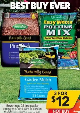 Cheap as Chips Brunnings 25 Litre Packs offer