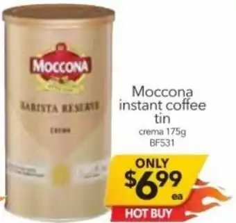 Cheap as Chips Moccona Instant Coffee Tin offer