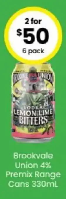 Brookvale Union 4% Premix Range Cans