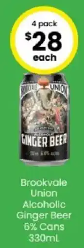 The Bottle O Brookvale Union Alcoholic Ginger Beer 6% Cans offer