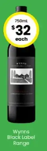 The Bottle O Wynns Black Label Range offer