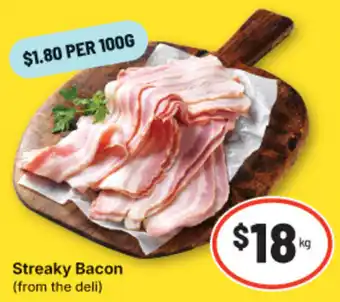 IGA Streaky Bacon offer