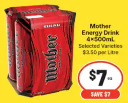IGA Mother Energy Drink offer