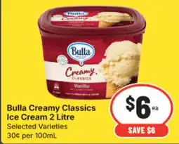 IGA Bulla Creamy Classics Ice Cream offer