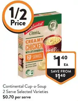 Foodworks Continental Cup-a-Soup 2 Serve offer