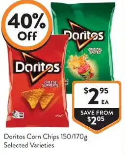 Foodworks Doritos Corn Chips offer