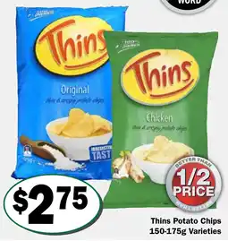 Friendly Grocer Thins Potato Chips offer