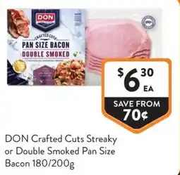 IGA Liquor DON Crafted Cuts Streaky or Double Smoked Pan Size Bacon offer