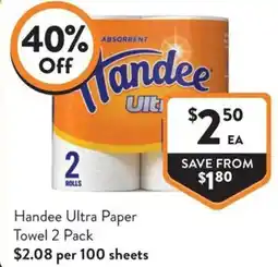 IGA Liquor Handee Ultra Paper Towel offer