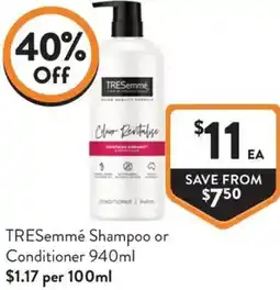 IGA Liquor TRESemmé Shampoo or Conditioner offer