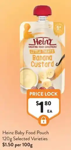IGA Liquor Heinz Baby Food Pouch offer