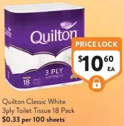 IGA Liquor Quilton Classic White 3ply Toilet Tissue offer