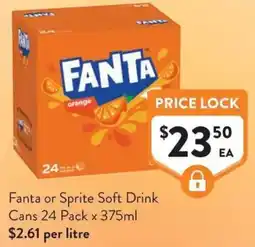 IGA Liquor Fanta or Sprite Soft Drink Cans offer