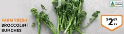 IGA Liquor Farm fresh broccolini bunches offer