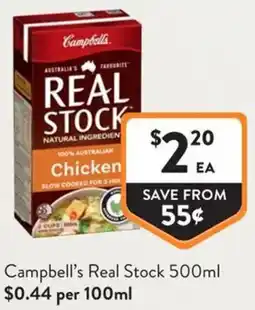 IGA Liquor Campbell's Real Stock offer