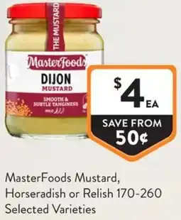 IGA Liquor MasterFoods Mustard, Horseradish or Relish offer