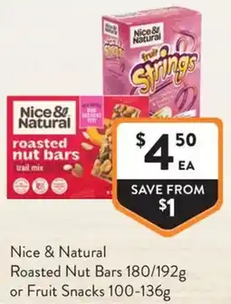 IGA Liquor Nice & Natural Roasted Nut Bars or Fruit Snacks offer