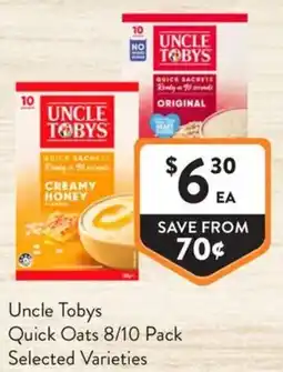 IGA Liquor Uncle Tobys Quick Oats offer